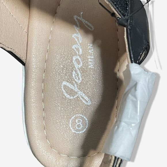 Joessy Milan Black and white platform wedge heel Women's Sandals size 8. NIB. - Picture 7 of 11